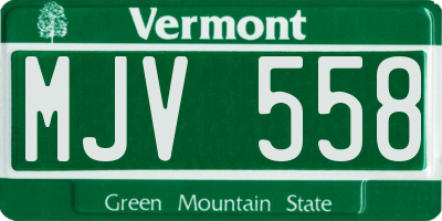 VT license plate MJV558