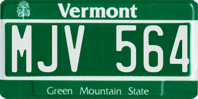 VT license plate MJV564