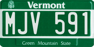 VT license plate MJV591
