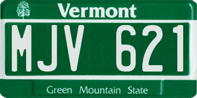 VT license plate MJV621