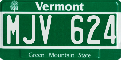 VT license plate MJV624