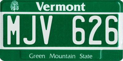 VT license plate MJV626