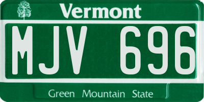 VT license plate MJV696