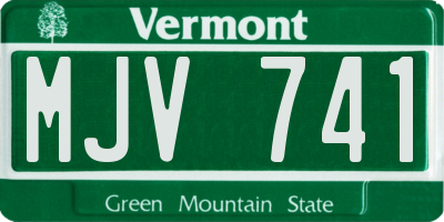 VT license plate MJV741