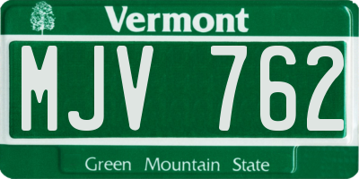 VT license plate MJV762