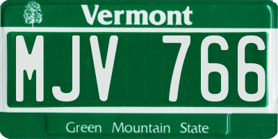 VT license plate MJV766