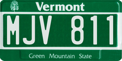 VT license plate MJV811