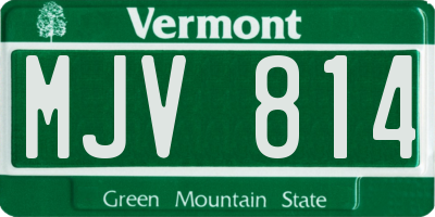 VT license plate MJV814