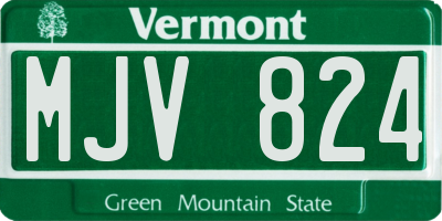 VT license plate MJV824