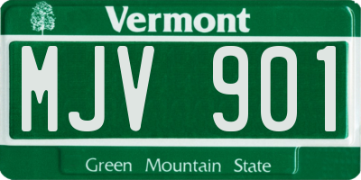 VT license plate MJV901