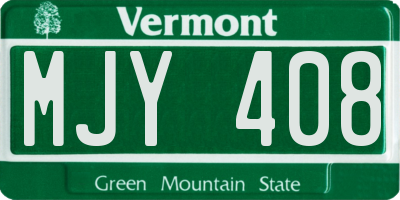 VT license plate MJY408