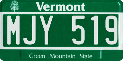 VT license plate MJY519