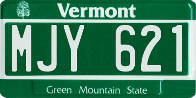 VT license plate MJY621