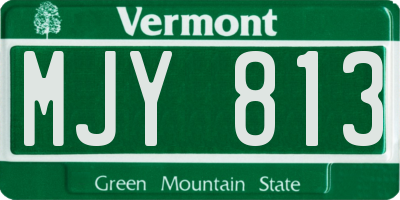 VT license plate MJY813