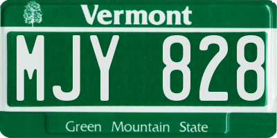 VT license plate MJY828