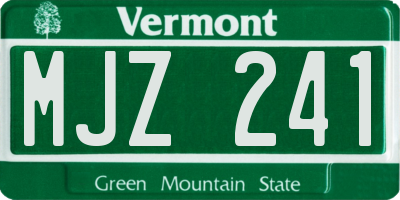 VT license plate MJZ241