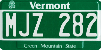 VT license plate MJZ282