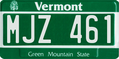 VT license plate MJZ461