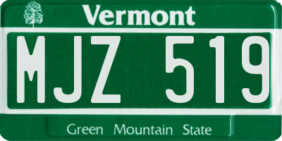 VT license plate MJZ519