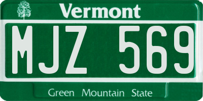 VT license plate MJZ569