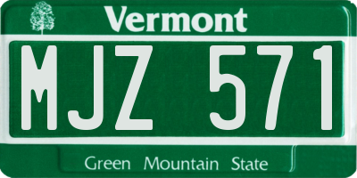 VT license plate MJZ571