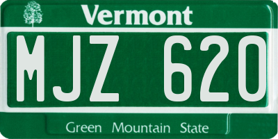 VT license plate MJZ620