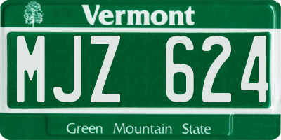 VT license plate MJZ624