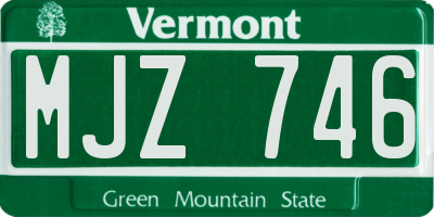VT license plate MJZ746