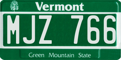 VT license plate MJZ766