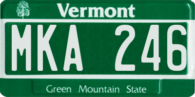 VT license plate MKA246