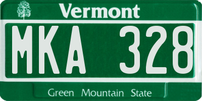 VT license plate MKA328