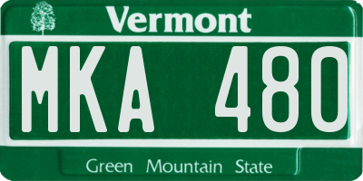 VT license plate MKA480
