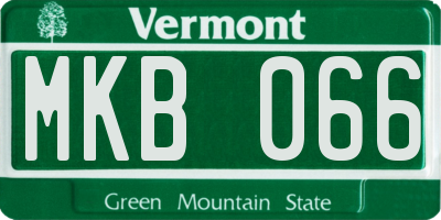 VT license plate MKB066