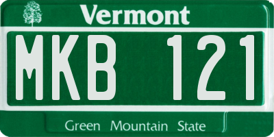 VT license plate MKB121