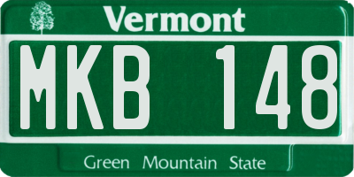 VT license plate MKB148
