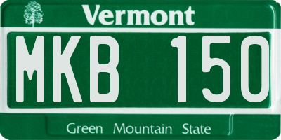 VT license plate MKB150