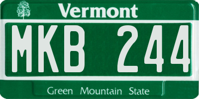 VT license plate MKB244
