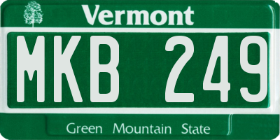 VT license plate MKB249