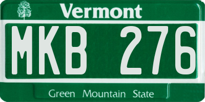 VT license plate MKB276