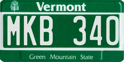 VT license plate MKB340