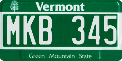 VT license plate MKB345