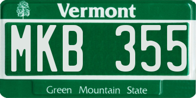 VT license plate MKB355