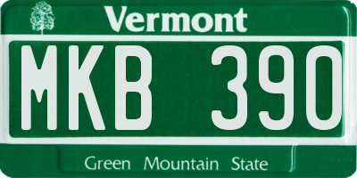 VT license plate MKB390