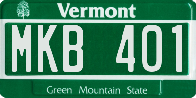 VT license plate MKB401