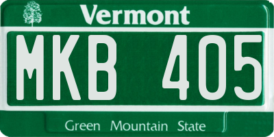VT license plate MKB405