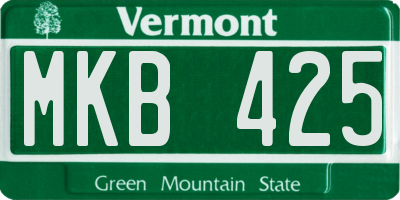 VT license plate MKB425