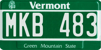 VT license plate MKB483