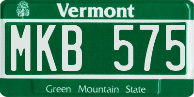 VT license plate MKB575