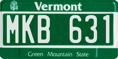 VT license plate MKB631