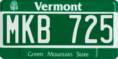 VT license plate MKB725